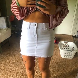White Denin Skirt